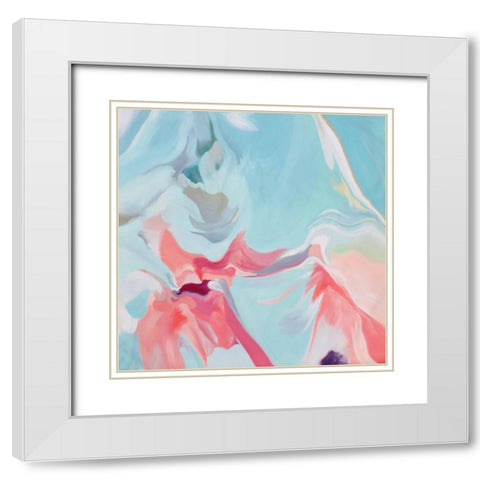 Environmental Vibrations II White Modern Wood Framed Art Print with Double Matting by Orlov, Irena