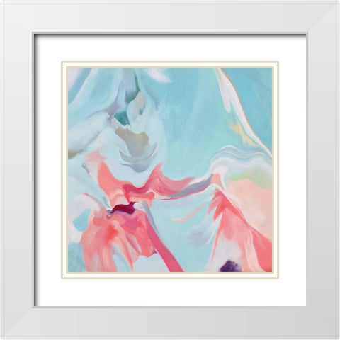 Environmental Vibrations II White Modern Wood Framed Art Print with Double Matting by Orlov, Irena