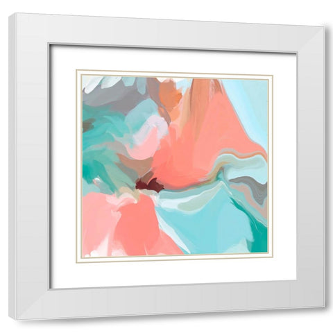 Only a Love White Modern Wood Framed Art Print with Double Matting by Orlov, Irena