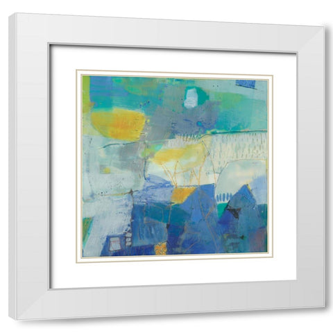 Brontide I White Modern Wood Framed Art Print with Double Matting by Jachimiec, Sue