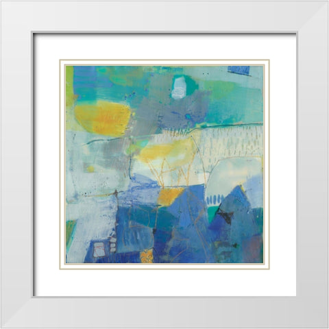 Brontide I White Modern Wood Framed Art Print with Double Matting by Jachimiec, Sue