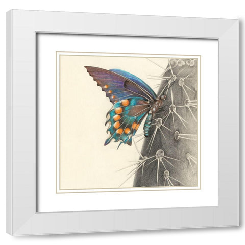 Majestic Butterfly I White Modern Wood Framed Art Print with Double Matting by Liama, Lily