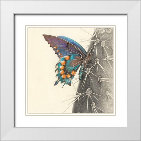 Majestic Butterfly I White Modern Wood Framed Art Print with Double Matting by Liama, Lily