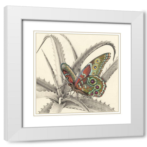 Majestic Butterfly III White Modern Wood Framed Art Print with Double Matting by Liama, Lily