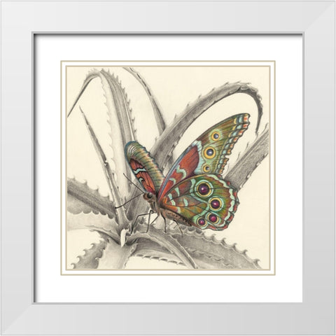 Majestic Butterfly III White Modern Wood Framed Art Print with Double Matting by Liama, Lily