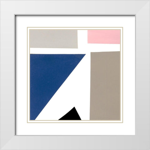 Color Blocks I White Modern Wood Framed Art Print with Double Matting by Ludwig, Alicia