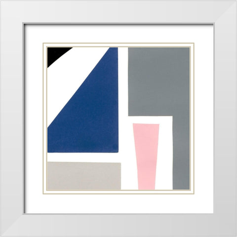 Color Blocks II White Modern Wood Framed Art Print with Double Matting by Ludwig, Alicia