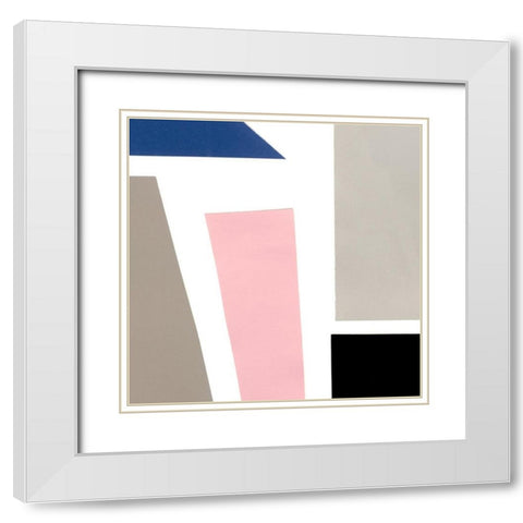 Color Blocks III White Modern Wood Framed Art Print with Double Matting by Ludwig, Alicia