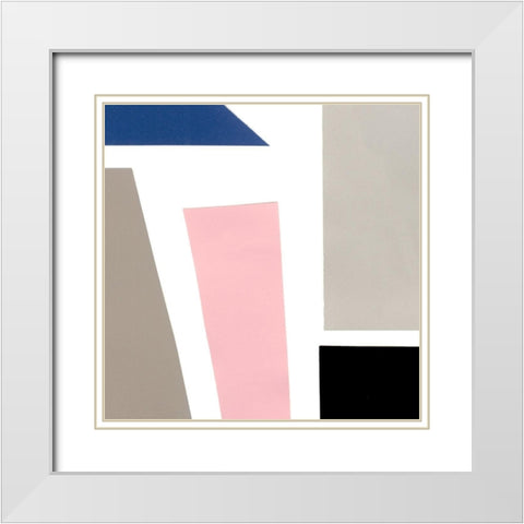 Color Blocks III White Modern Wood Framed Art Print with Double Matting by Ludwig, Alicia