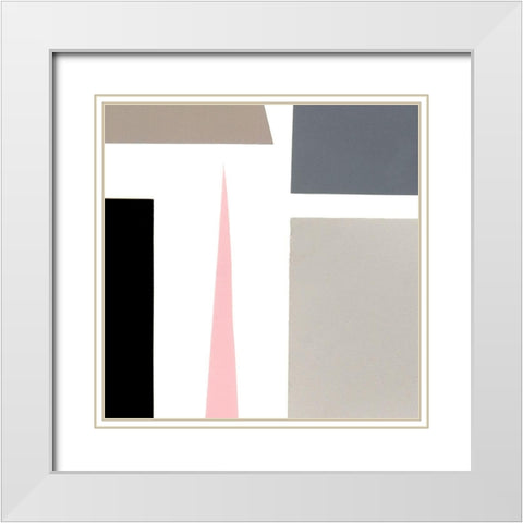 Color Blocks IV White Modern Wood Framed Art Print with Double Matting by Ludwig, Alicia