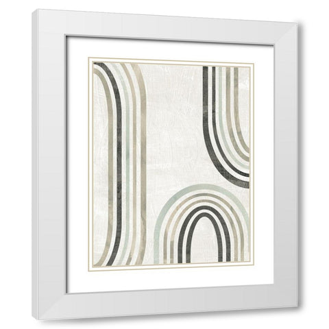 Modern Arc in Color I White Modern Wood Framed Art Print with Double Matting by Vess, June Erica