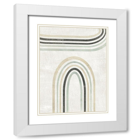 Modern Arc in Color III White Modern Wood Framed Art Print with Double Matting by Vess, June Erica