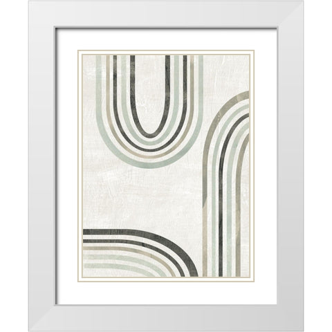 Modern Arc in Color IV White Modern Wood Framed Art Print with Double Matting by Vess, June Erica