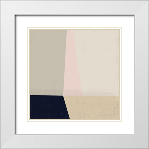Color Plain I White Modern Wood Framed Art Print with Double Matting by Vess, June Erica