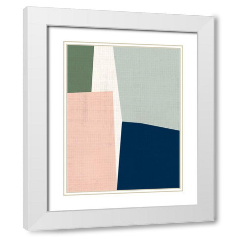 Steppe II White Modern Wood Framed Art Print with Double Matting by Vess, June Erica