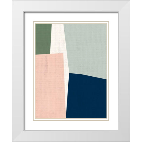 Steppe II White Modern Wood Framed Art Print with Double Matting by Vess, June Erica