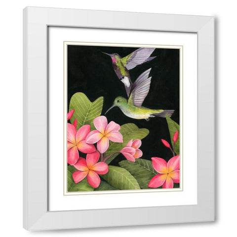 In the Plumeria II White Modern Wood Framed Art Print with Double Matting by Popp, Grace
