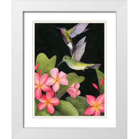 In the Plumeria II White Modern Wood Framed Art Print with Double Matting by Popp, Grace