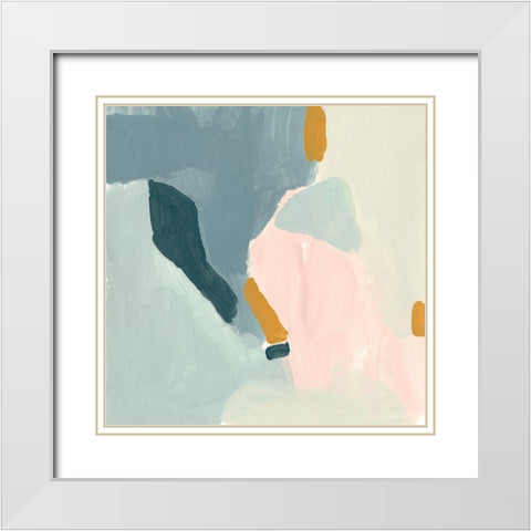 Muted Compostition I White Modern Wood Framed Art Print with Double Matting by Goldberger, Jennifer