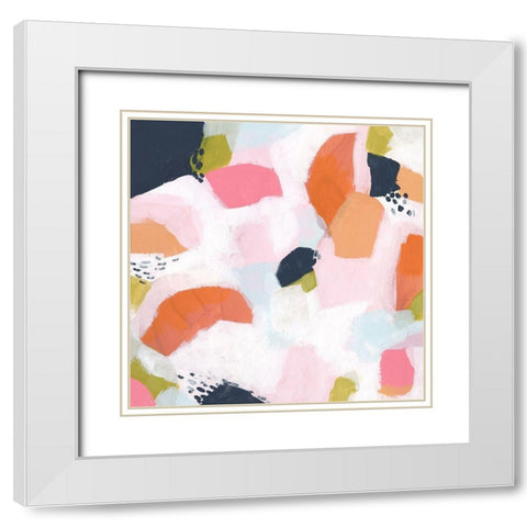 Confetti Currents I White Modern Wood Framed Art Print with Double Matting by Vess, June Erica