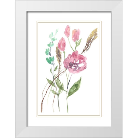 Late Season Bouquet II White Modern Wood Framed Art Print with Double Matting by Goldberger, Jennifer