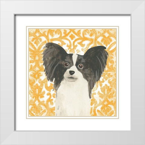 Parlor Pooches III White Modern Wood Framed Art Print with Double Matting by Vess, June Erica