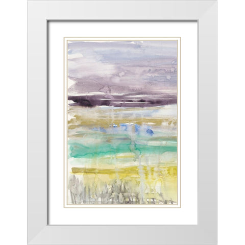 Purple Coast I White Modern Wood Framed Art Print with Double Matting by Goldberger, Jennifer