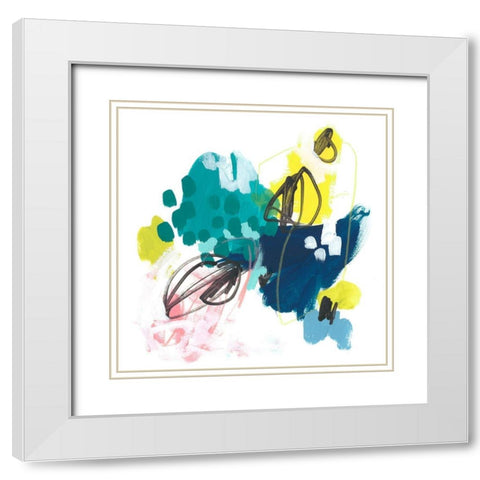 Chromatic Sketch II White Modern Wood Framed Art Print with Double Matting by Vess, June Erica