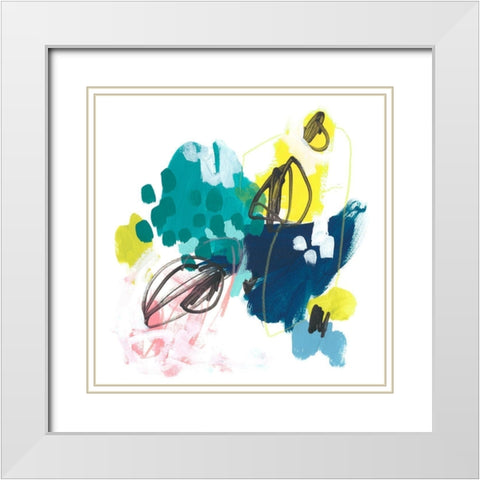 Chromatic Sketch II White Modern Wood Framed Art Print with Double Matting by Vess, June Erica