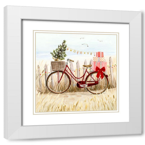 Christmas Coast I White Modern Wood Framed Art Print with Double Matting by Borges, Victoria