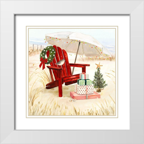 Christmas Coast II White Modern Wood Framed Art Print with Double Matting by Borges, Victoria