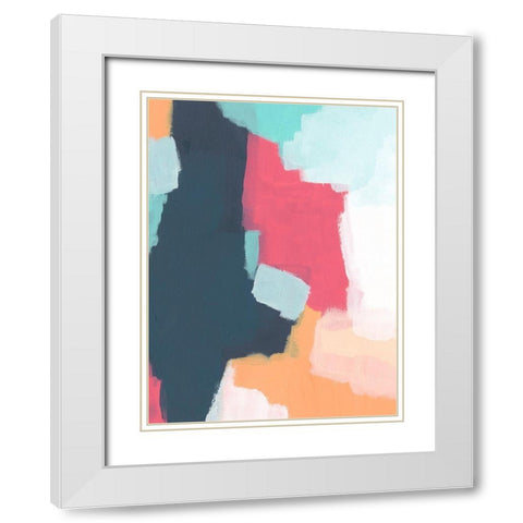 Sychronicity I White Modern Wood Framed Art Print with Double Matting by Vess, June Erica