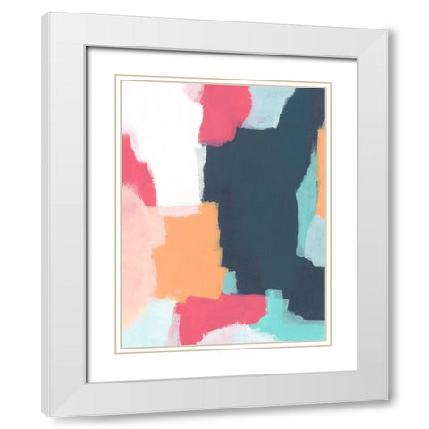 Sychronicity II White Modern Wood Framed Art Print with Double Matting by Vess, June Erica