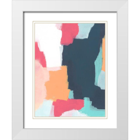 Sychronicity II White Modern Wood Framed Art Print with Double Matting by Vess, June Erica