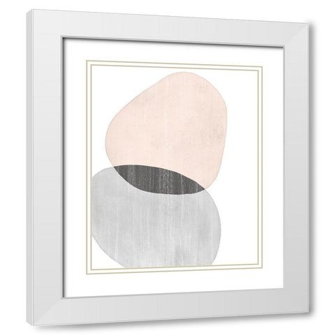 Shifting Spheres I White Modern Wood Framed Art Print with Double Matting by Popp, Grace