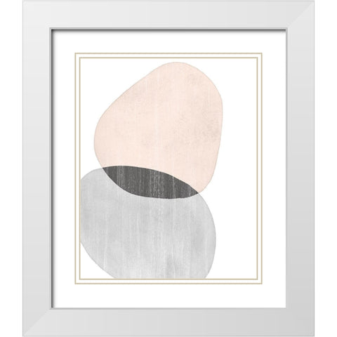 Shifting Spheres I White Modern Wood Framed Art Print with Double Matting by Popp, Grace