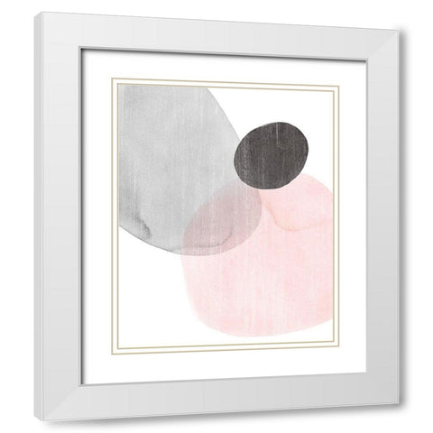 Shifting Spheres III White Modern Wood Framed Art Print with Double Matting by Popp, Grace
