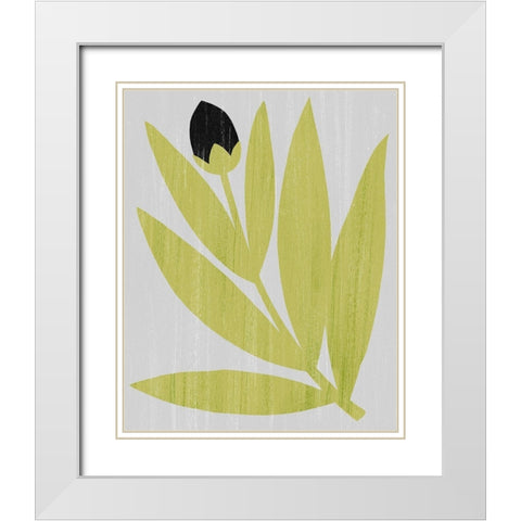 Flower Cutting I White Modern Wood Framed Art Print with Double Matting by Popp, Grace