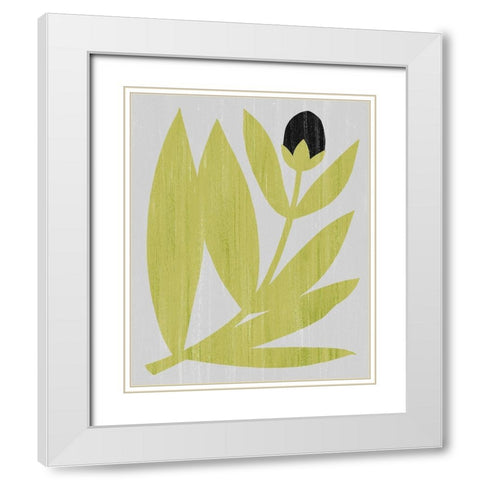 Flower Cutting II White Modern Wood Framed Art Print with Double Matting by Popp, Grace