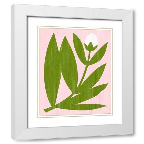 Flower Cutting III White Modern Wood Framed Art Print with Double Matting by Popp, Grace