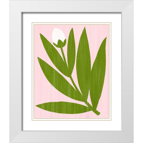 Flower Cutting IV White Modern Wood Framed Art Print with Double Matting by Popp, Grace