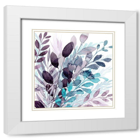 Crystallized Flora I White Modern Wood Framed Art Print with Double Matting by Popp, Grace