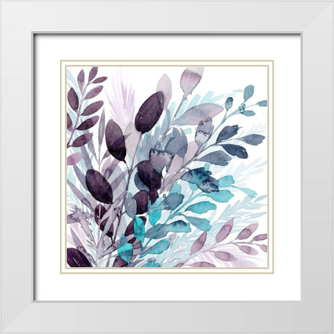 Crystallized Flora I White Modern Wood Framed Art Print with Double Matting by Popp, Grace