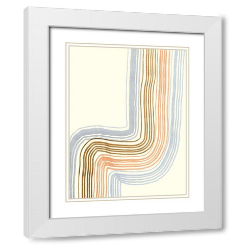 Imperfect Lines I White Modern Wood Framed Art Print with Double Matting by Ludwig, Alicia