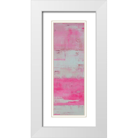 Panels in Pink I White Modern Wood Framed Art Print with Double Matting by Ashley, Erin