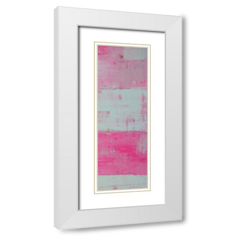 Panels in Pink II White Modern Wood Framed Art Print with Double Matting by Ashley, Erin