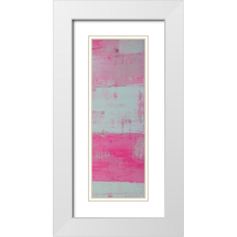 Panels in Pink II White Modern Wood Framed Art Print with Double Matting by Ashley, Erin