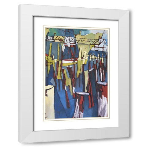 Maine Sails Portland II White Modern Wood Framed Art Print with Double Matting by Ferrell, Erin McGee