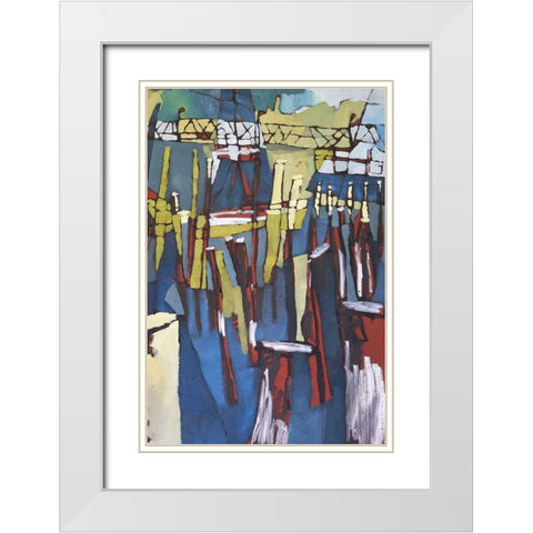 Maine Sails Portland II White Modern Wood Framed Art Print with Double Matting by Ferrell, Erin McGee