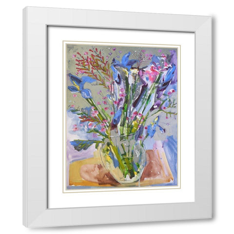 Maine Spring Flowers II White Modern Wood Framed Art Print with Double Matting by Ferrell, Erin McGee